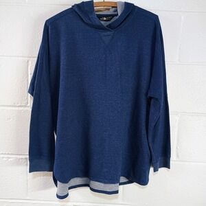 The North Face Blue Hooded Long Sleeve Light Sweatshirt Women's Oversized SMALL‎